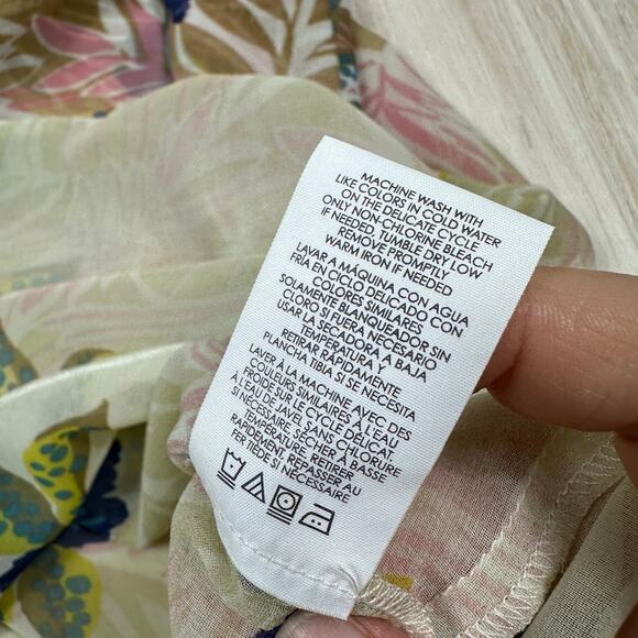 Cabi Sleeveless Tropical Print Parlor Resortwear Vacation Coastal Casual Top XL - Picture 11 of 16